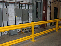"Stand Guard" Lite - 4" x 18" LITE End Post - Collision Awareness 4-LITE-END-18, Guard Rails, Collision Awareness, Collision Safety, Safety Products, Forklift Safety, Warehouse Safety, Collision Awareness, Dock Safety, Dock Awareness
